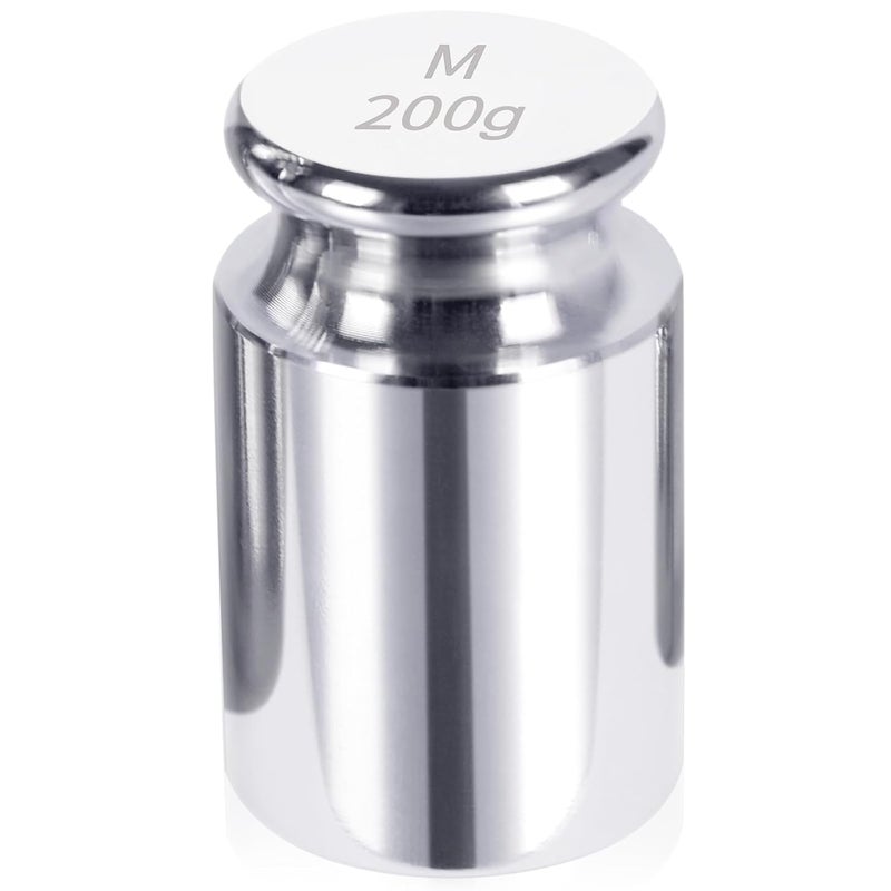 QP Calibration Weights, 200 Gram OIML Class M1 High Precision Scale Weights, Stainless Steel Gram Weights, Chrome Finish, Scale Calibration Weights for Digital Scale, Kitchen Scale, Pocket Scale - Image 1